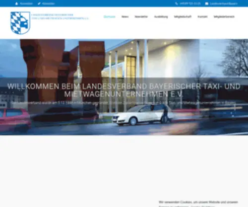 Taxi-Bayern.de(Willkommen beim Landesverband bayerischer Taxi und Mietwagen Unternehmen e.V) Screenshot