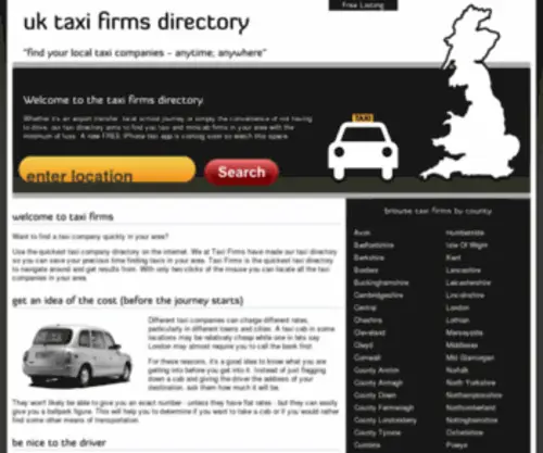 Taxi-Firms.com(Taxi Firms) Screenshot
