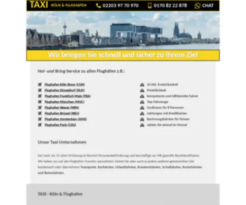 Taxi-Koeln-Flughafen.de(Taxi Koeln Flughafen) Screenshot