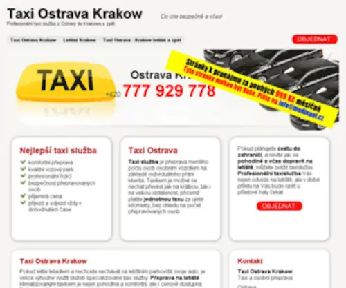 Taxi-Ostrava-Krakow.cz(Osobní přeprava) Screenshot