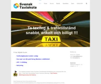 Taxikurs.nu(Taxileg, taxikort, starta eget taxi & gods) Screenshot