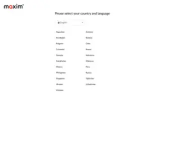 Taximaxim.kg(Please select your country and language) Screenshot