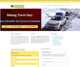 Taxiserviceinhimachal.com(Taxi Service In Himachal) Screenshot