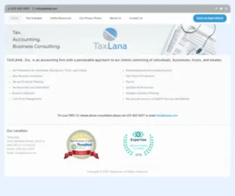 Taxlana.com(Taxlana Accounting Services San Diego) Screenshot