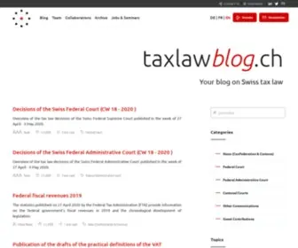 Taxlawblog.ch(Dein Blog zum Schweizer Steuerrecht) Screenshot