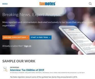 Taxnotes.com(Tax News) Screenshot