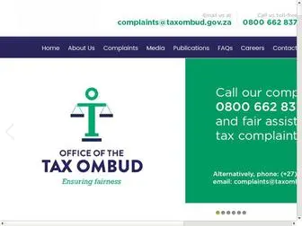 Taxombud.gov.za(Office of the Tax Ombud) Screenshot