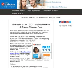 Taxpreparationsoftware.com(TurboTaxTax Software Release & Online Launch Dates) Screenshot