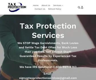 Taxprotectionservices.com(Tax Protection Services IRS Tax Debt Relief and IRS Tax Settlement Pro) Screenshot