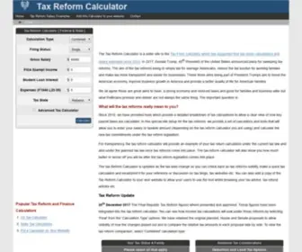 Taxreformcalculator.com(Federal Tax Reform Calculator 2020/21) Screenshot