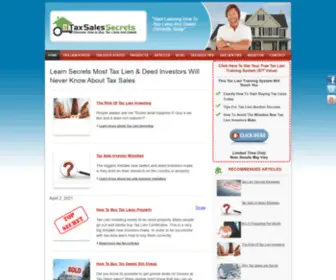 Taxsalessecrets.com(Tax Sales Secrets How to Buy Tax Liens and Tax Deeds) Screenshot