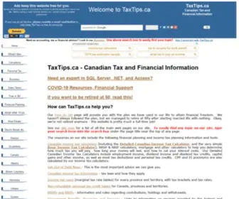 Taxtips.ca(The Facts on Tax for Canadians) Screenshot