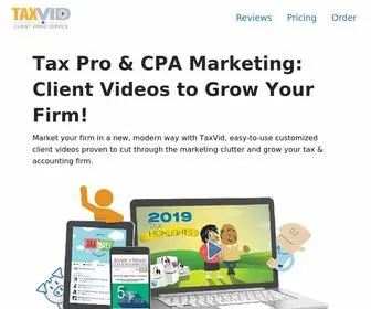 Taxvid.com(Tax Pro & CPA Marketing) Screenshot