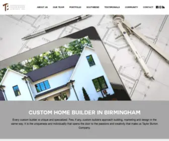 Taylorburton.com(Custom Home Builder Vestavia Hills AL) Screenshot