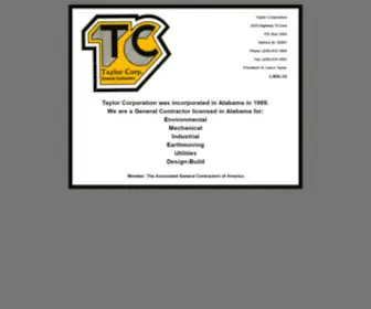 Taylorcorporation.com(Taylor Corporation General Contractors) Screenshot