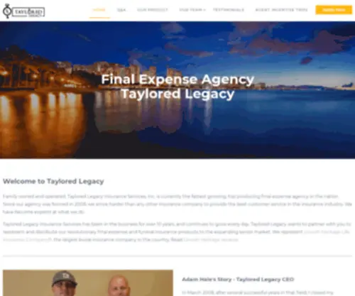 Tayloredlegacy.com(Taylored Legacy) Screenshot