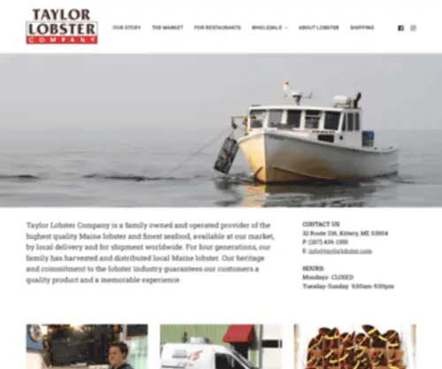 Taylorlobster.com(Highest Quality Maine Lobster & Seafood) Screenshot