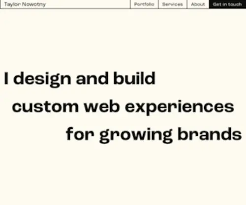 Taylornowotny.com(Taylor Nowotny ✏︎ UX Designer) Screenshot
