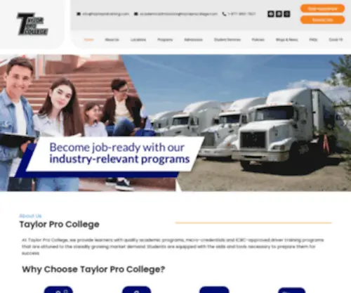 Taylorprocollege.com(Taylor Pro College) Screenshot