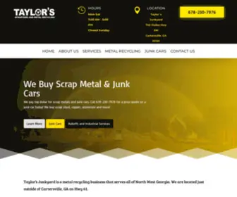 Taylorsjunkyard.com(Taylor's Junkyard Scrapyard and Metal Recycling) Screenshot