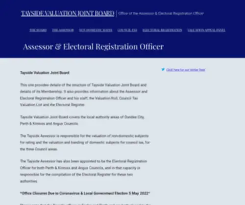 Tayside-VJB.gov.uk(Office of the Assessor & Electoral Registration Officer) Screenshot