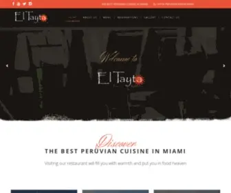 Taytarestaurant.com(El Tayta Peruvian Restaurant) Screenshot