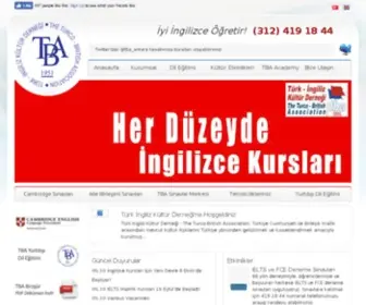 Tba.org.tr(Türk İngiliz Kültür Derneği Ankara) Screenshot