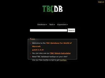 TBCDB.com(TBC Classic DB TBC Classic DB) Screenshot