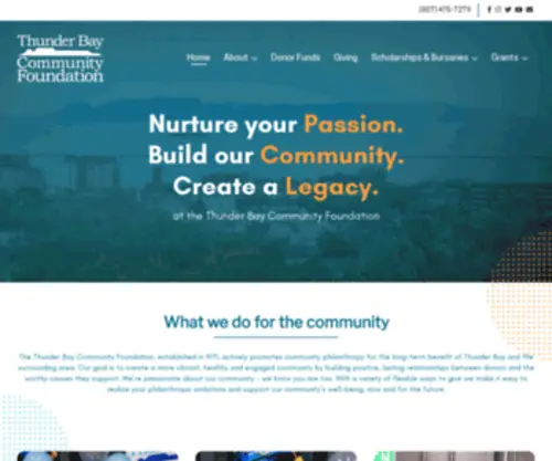 TBCF.org(Thunder Bay Community Foundation) Screenshot