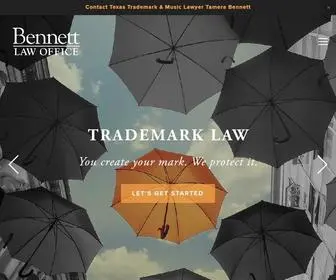 Tbennettlaw.com(Texas Trademark & Content Licensing Lawyer Tamera Bennett) Screenshot