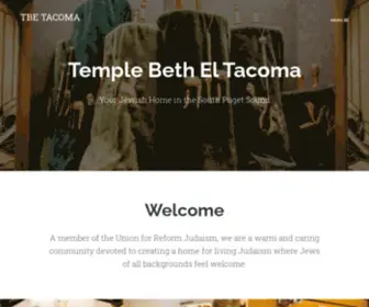 Tbetacoma.org(Temple Beth El) Screenshot