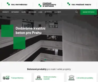 TBG-Metrostav.cz(Dodavatel betonu pro Prahu) Screenshot