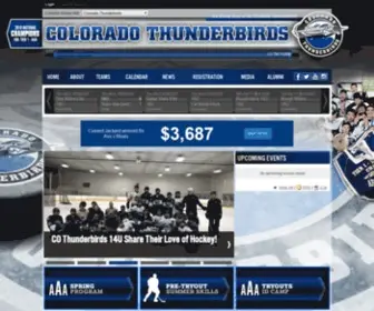 Tbirdhockey.org(Colorado Thunderbirds) Screenshot