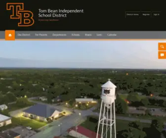 Tbisd.org(Tom Bean Independent School District) Screenshot