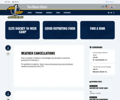 TBlhockey.com(Twin Bridges Lightning Hockey) Screenshot