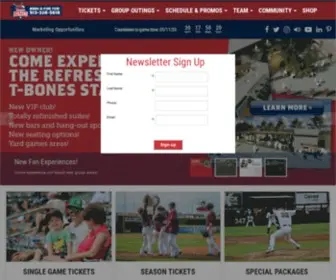Tbonesbaseball.com(T Bones Baseball) Screenshot