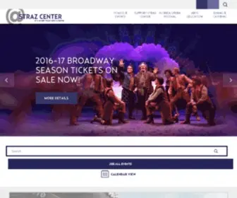 Tbpac.org(Straz Center Official Website) Screenshot