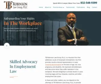 Tbrobinsonlaw.com(Houston Employment Law Attorney) Screenshot