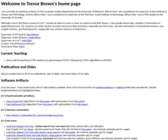 Tbrown.pro(Home page of Trevor Brown) Screenshot