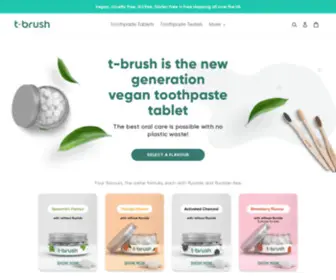 Tbrush.co.uk(Vegan Toothpaste Tablets) Screenshot