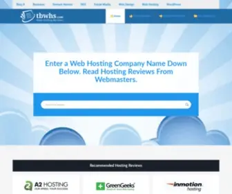 TBWHS.com(Web hosting reviews on all the top hosting companies. Each company) Screenshot