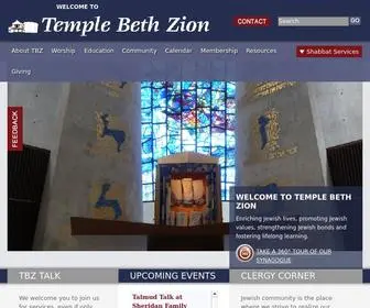 TBZ.org(Temple Beth Zion) Screenshot