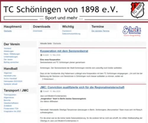 TC-Schoeningen.de(TC Schöningen) Screenshot