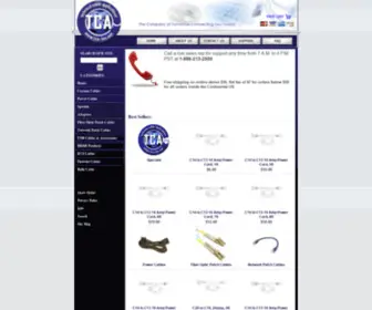 Tca-INC.net(Custom Cable Manufacturers) Screenshot