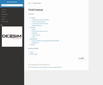 Tcadcentral.com(TCAD Central) Screenshot