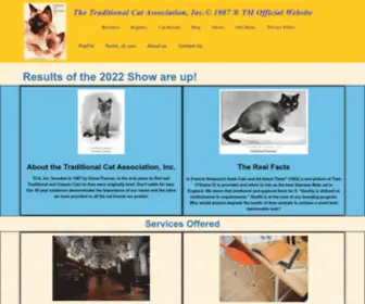 Tcainc.org(The Traditional Cat Association) Screenshot