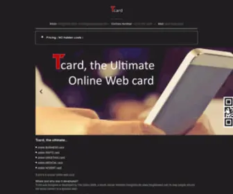 Tcard.mobi(The ultimate online web card) Screenshot