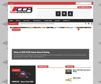 Tccav.org.au(Toyota Car Club of Australia) Screenshot