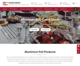 TCcmetal.com(Aluminum Foil Manufacturer) Screenshot