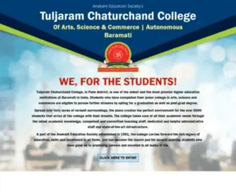 Tccollege.org(Tuljaram Chaturchand College) Screenshot